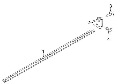 2010 Lincoln MKT Exterior Trim - Pillars, Rocker & Floor Rocker Molding Diagram for AE9Z-7410176-A