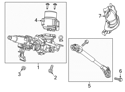 2018 Honda HR-V Steering Column & Wheel, Steering Gear & Linkage Mcu Assy., EPS Diagram for 53681-T7W-A82