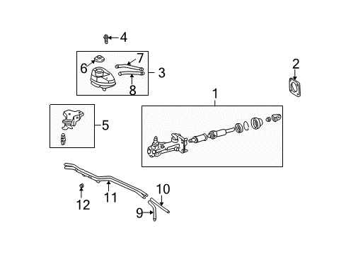 2002 Toyota Prius Hydraulic System Tube, RESERVIOR Diagram for 47238-47011