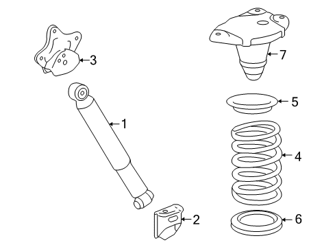 2013 Lexus RX450h Shocks & Components - Rear Shock Diagram for 48531-48142