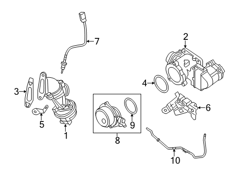 2010 BMW X5 Throttle Body Throttle Body Actuator Diagram for 13547535308