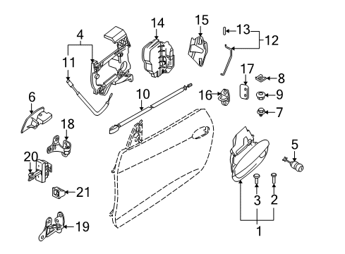 2003 BMW Z4 Door & Components Stop Buffer Diagram for 51218234860