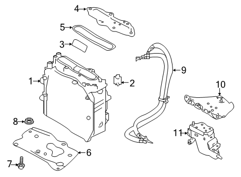 2017 Nissan Rogue Electrical Components Bracket Assy-Power Head Diagram for 75860-4BC0A