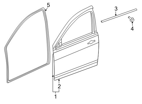 2007 Jeep Patriot Front Door WEATHERSTRIP-Front Door Mounted Diagram for 5067767AD