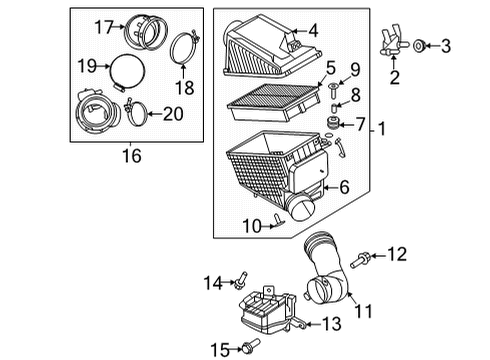 2021 Genesis G80 Filters Clamp-Hose Diagram for 1471611200