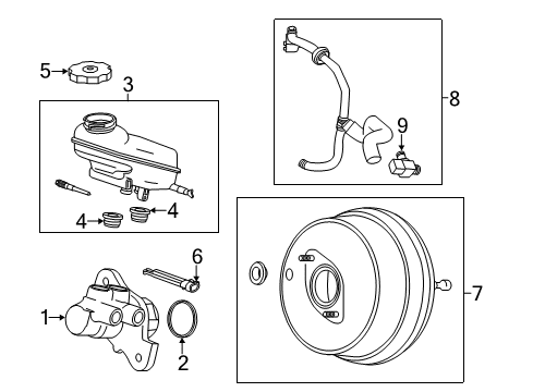 2013 Cadillac ATS Dash Panel Components Vacuum Hose Diagram for 22826216