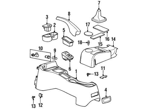 1995 Saturn SL Front Door Compartment, Rear Seat Cushion *Dark Biscuit I Diagram for 21055522