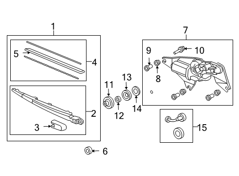 2008 Honda Element Wiper & Washer Components Cap, Pivot Wiper Diagram for 76711-S9V-A01