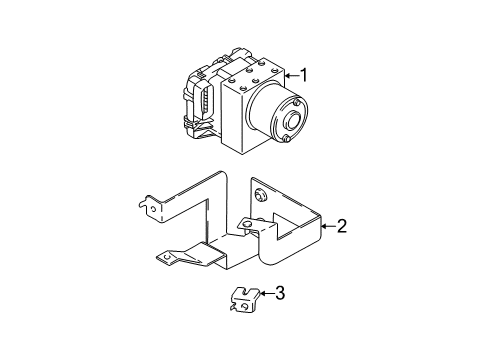 2001 Hyundai Accent ABS Components Bracket-Hydraulic Module"A" Diagram for 58964-25300