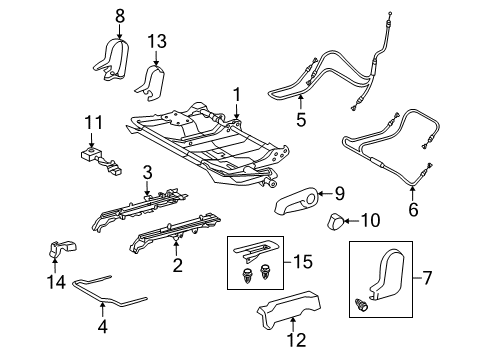 2014 Lexus GX460 Tracks & Components Frame Sub-Assembly, Rear Seat Diagram for 71016-60170