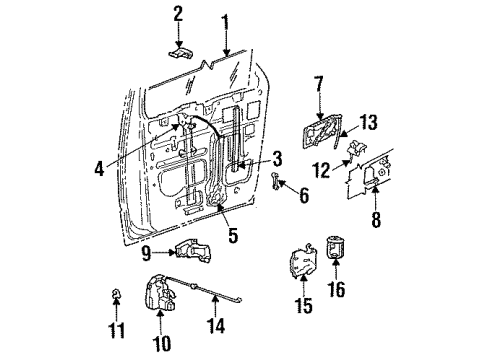 1995 Dodge Grand Caravan Door & Components Switch Pkg Diagram for 4688207