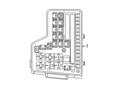 2005 Dodge Ram 1500 Electrical Components Module-Power Distribution Diagram for 68005479AB