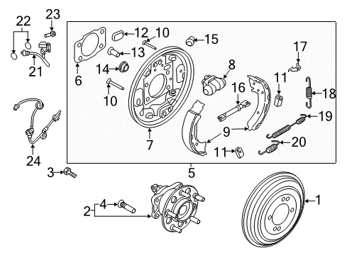 2019 Hyundai Elantra Rear Brakes Plug-Inspection Diagram for 58386-31000