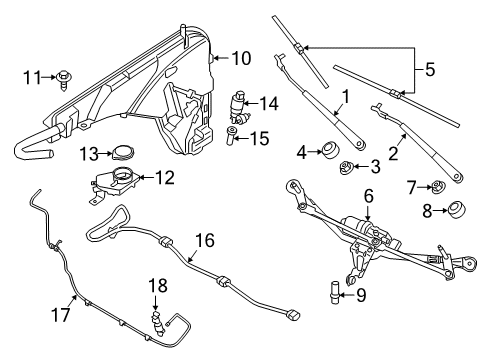 2019 BMW X5 Wiper & Washer Components Sensor Rain/Light/Solar/Fogg Diagram for 61359496247