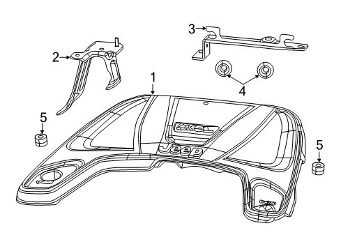 2021 Jeep Wrangler Engine Appearance Cover Grommet-Air Cleaner Diagram for 4627782AA