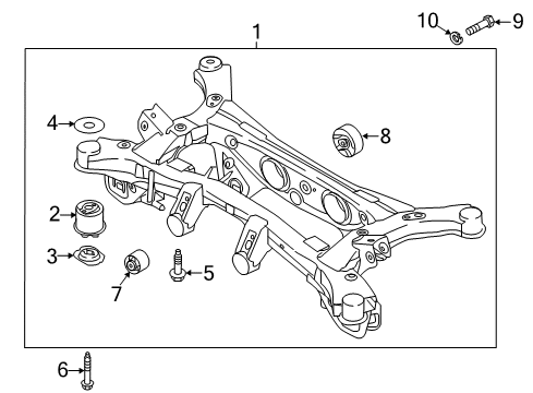 2019 Hyundai Tucson Suspension Mounting - Rear Stopper-Upper Diagram for 55477D3000