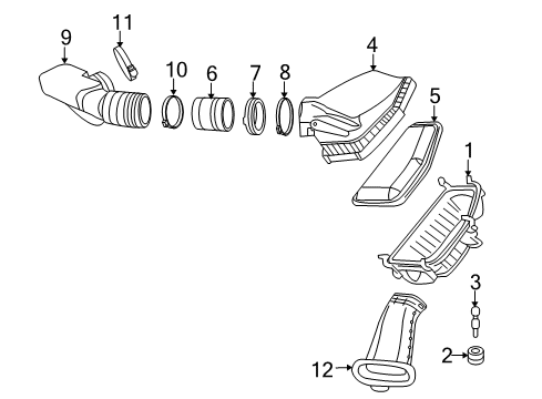 2012 Chevrolet Caprice Powertrain Control Rear Oxygen Sensor Diagram for 92068713