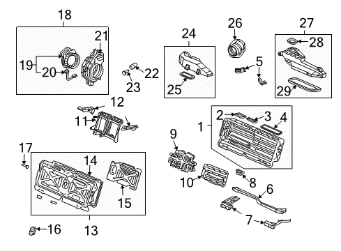 2004 Honda Civic Electrical Components Relay Assembly, Power (4P No 305) (056700-9260) (Denso) Diagram for 39792-SL4-003