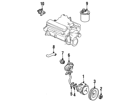 1992 Oldsmobile Custom Cruiser Emission Components EGR Valve Diagram for 19210666