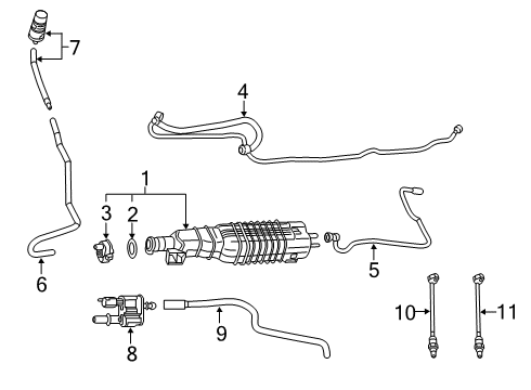 2019 Ram 1500 Powertrain Control FUEL LINE Diagram for 52030443AC