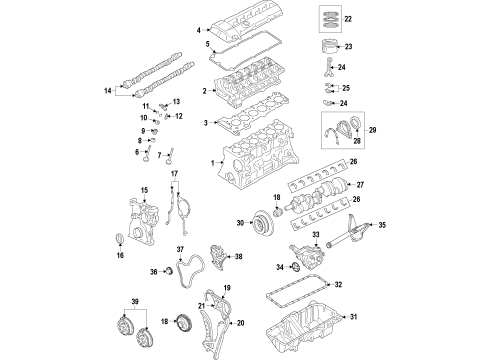 2010 BMW X5 Engine Parts, Mounts, Cylinder Head & Valves, Camshaft & Timing, Variable Valve Timing, Oil Pan, Oil Pump, Balance Shafts, Crankshaft & Bearings, Pistons, Rings & Bearings Covering Plate Diagram for 11117527742