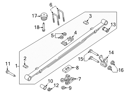 2015 Ford F-150 Rear Suspension Spacer Nut Diagram for -W790055-S900