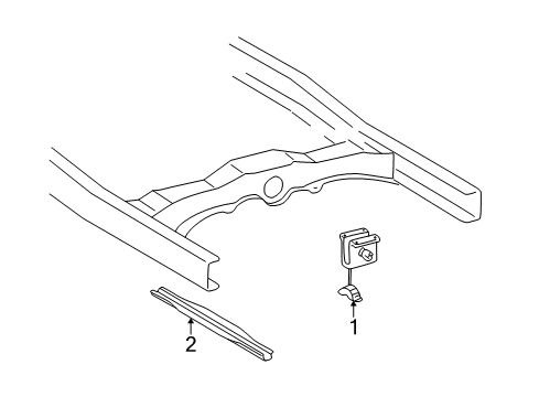 2002 Toyota Tacoma Carrier & Components - Spare Tire Spare Carrier Stopper Diagram for 51933-35200