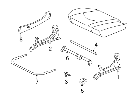 Diagram for 2001 Lexus RX300 Tracks & Components 