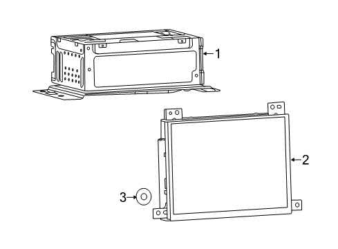 2014 Dodge Dart Navigation System Components Display-Display W/O Bezel Diagram for 5091143AE