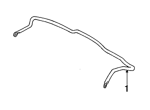 1988 Nissan Maxima Stabilizer Bar & Components - Front Bracket STABILIZER LH Diagram for 54615-02E01