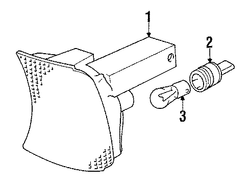 1991 BMW 535i Signal Lamps Left Turn Indicator Diagram for 63131384033