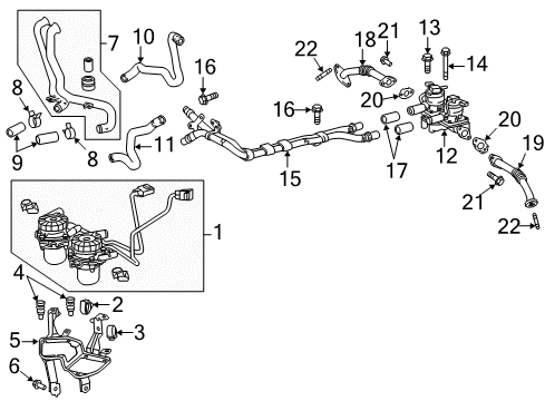 2009 Toyota Tundra A.I.R. System Air Tube Gasket Diagram for 17376-38020