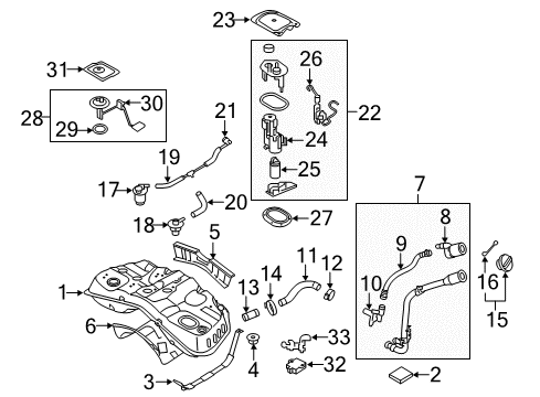 2017 Kia K900 Fuel Supply Clamp-Hose Diagram for 1471148006B