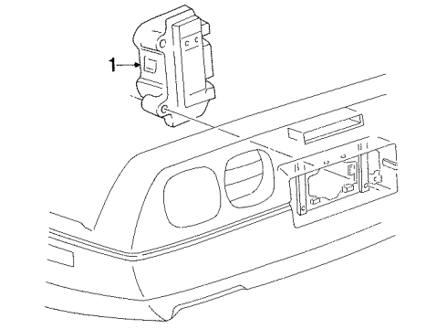 1989 Chevrolet Corvette Backup Lamps Lamp Asm-Back Up /RH Diagram for 917890