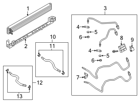 2018 Ford Focus Trans Oil Cooler Inlet Tube Diagram for F1FZ-7R081-H