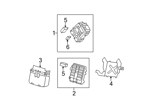 2007 GMC Sierra 3500 HD Fuse & Relay Junction Block Diagram for 22745714