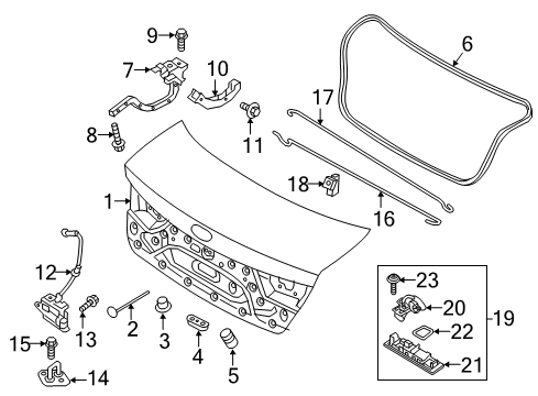 2017 Kia Optima Trunk Key Sub Set-Trunk Diagram for 81250D4A00