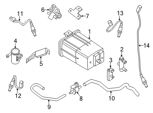 2015 Infiniti QX60 Powertrain Control Bracket-Valve Diagram for 14932-JA10A