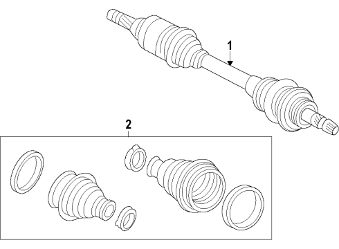 2014 Lincoln MKX Front Axle Shafts & Joints, Drive Axles Inner Shaft Diagram for DT4Z-3A329-B