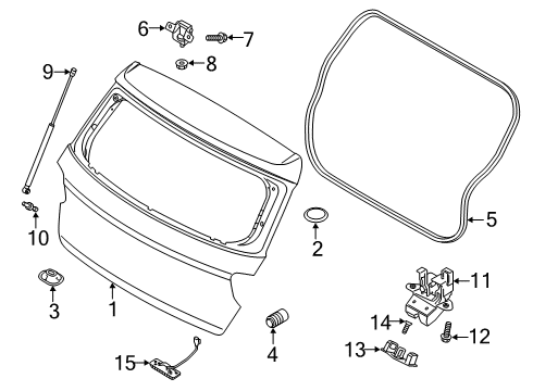 2022 Hyundai Venue Gate & Hardware Bolt Diagram for 1142406161