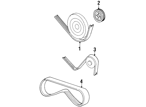 1995 BMW 850CSi Belts & Pulleys Ribbed V-Belt Diagram for 11281733708