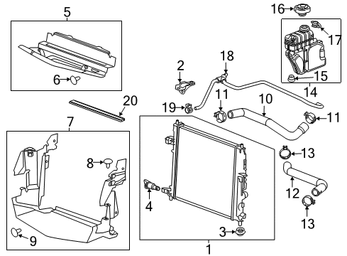 2017 Cadillac ATS Radiator & Components Hose Asm-Radiator Outlet Diagram for 23104589