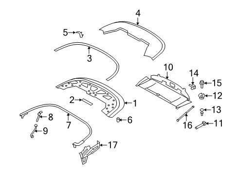 2009 BMW 128i Stowage Compartment Isa Screw Diagram for 07129903027