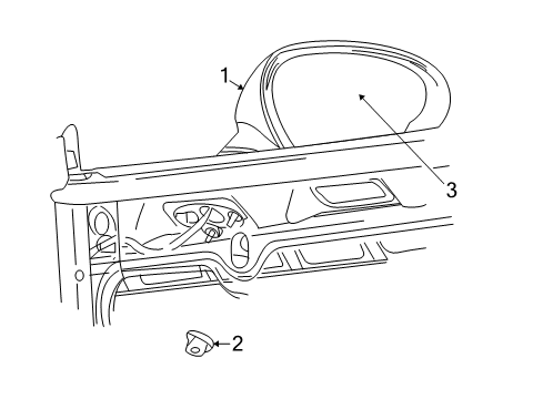 2011 Dodge Challenger Mirrors Outside Rearview Diagram for 1GD73JSCAF