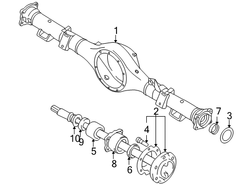 2002 Mitsubishi Montero Sport Axle Housing - Rear Rear Wheel Hub Bolt Diagram for MB584750