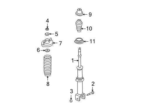 2005 Chrysler Sebring Struts & Components - Rear Mount-STRUT Diagram for 4879071AE