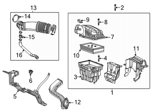 2021 Jeep Wrangler Filters Duct-Ambient Air Diagram for 68304130AB