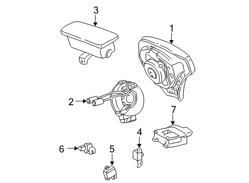2003 Toyota Corolla Air Bag Components Front Sensor Diagram for 89173-19295