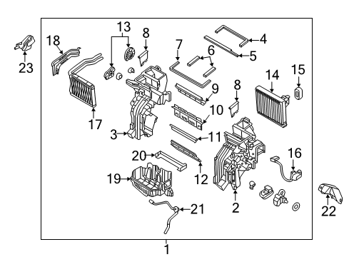 2019 Kia Rio A/C & Heater Control Units Control Assembly-Heater Diagram for 97250H9080WK
