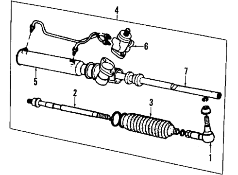 2003 Hyundai Accent P/S Pump & Hoses, Steering Gear & Linkage Seal Kit-Power Steering Gear Diagram for 57790-25A00